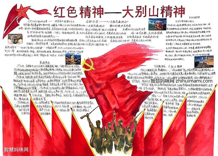 井岗山精神永不忘手抄报怎么画 红色教育手抄报龙津中学弘扬红色文化