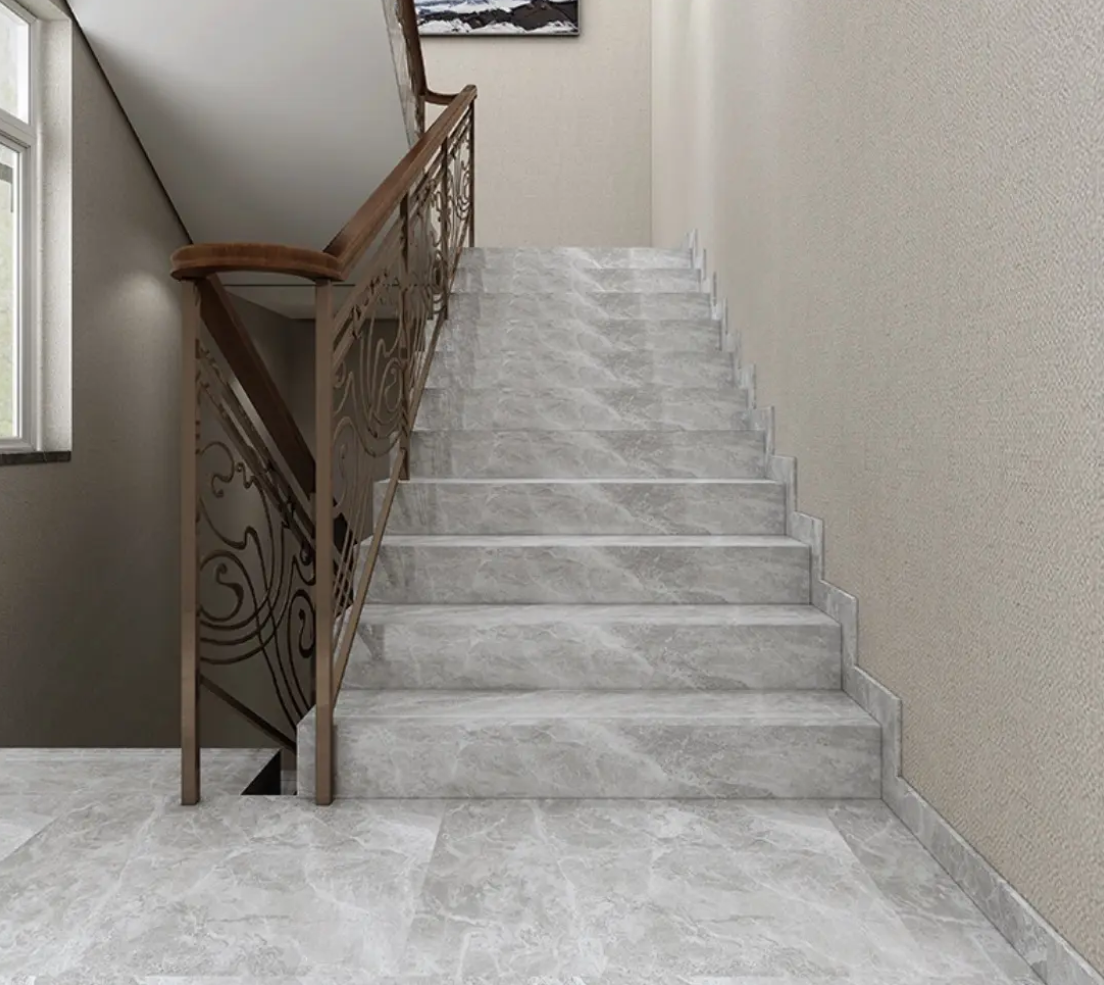 楼梯踏步怎么贴瓷砖