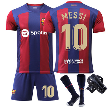 2324巴萨球衣主场10号梅西9号莱万30加维成人儿童足球服套装队服