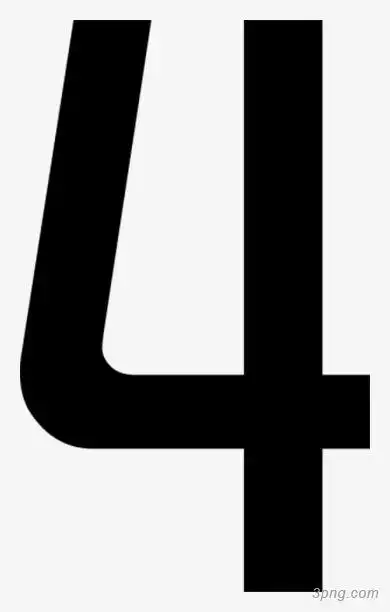 数字4字体设计png素材透明免抠图片艺术字集