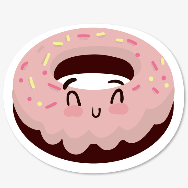 矢量卡通甜甜圈
