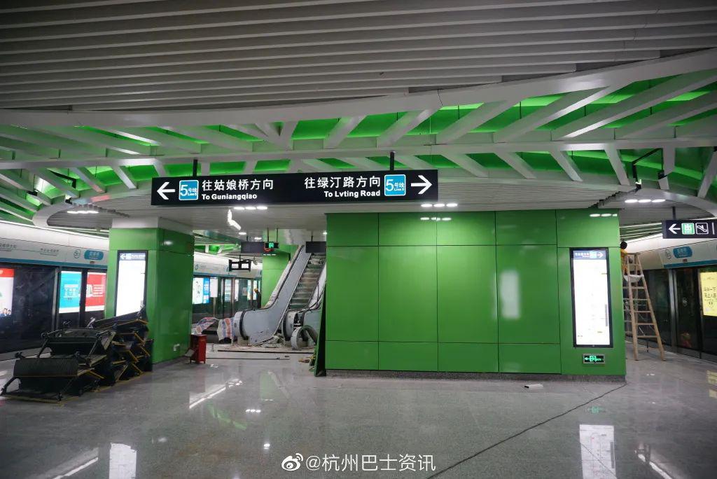 地铁5号线萧山姑娘桥站全力建设中,站内实景曝光_杭州