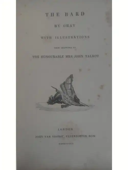 the bard by thomas gray publish by 1837#antiquebooks  #vintage