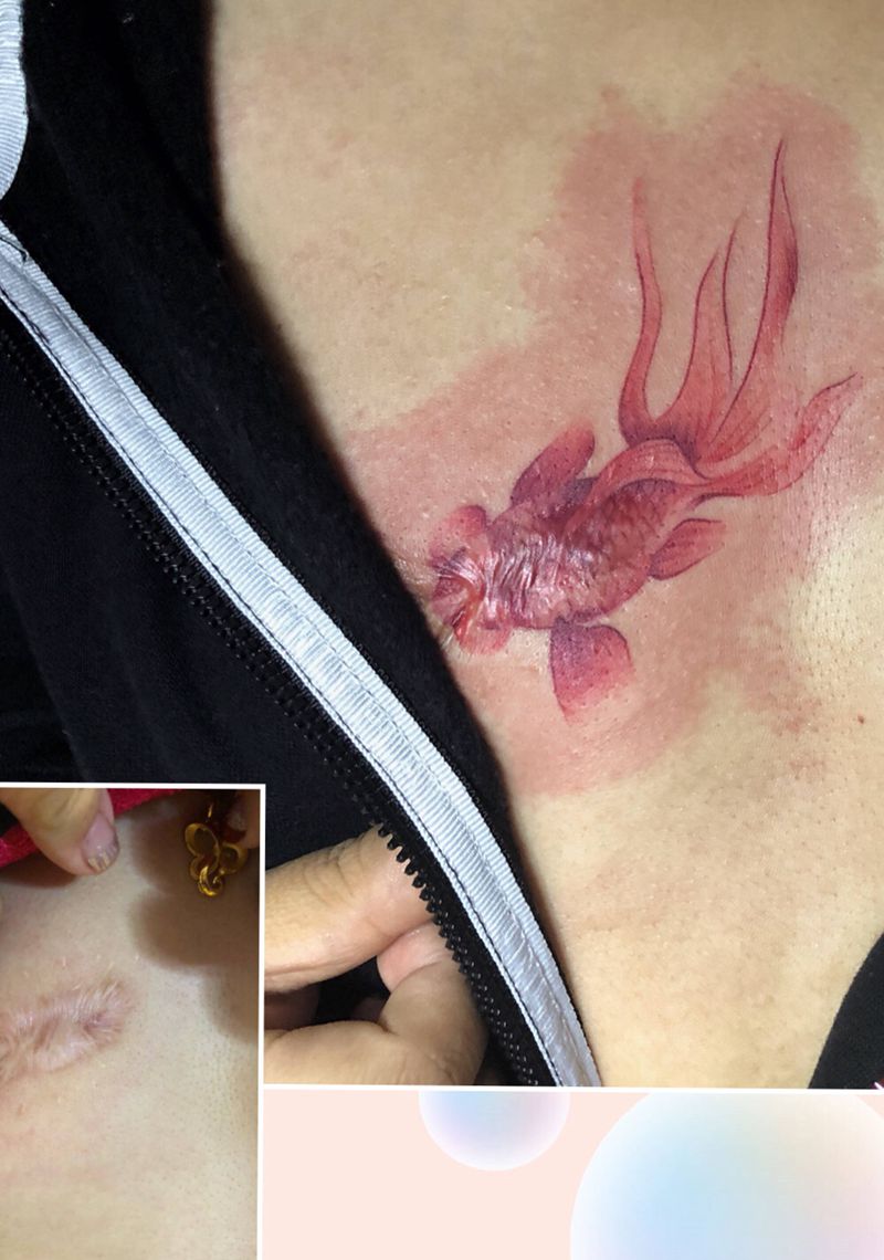 纹身师:suki纹身店:厦门铭刺青波纹纹身纹身图片_腿部点刺纹身图案tag