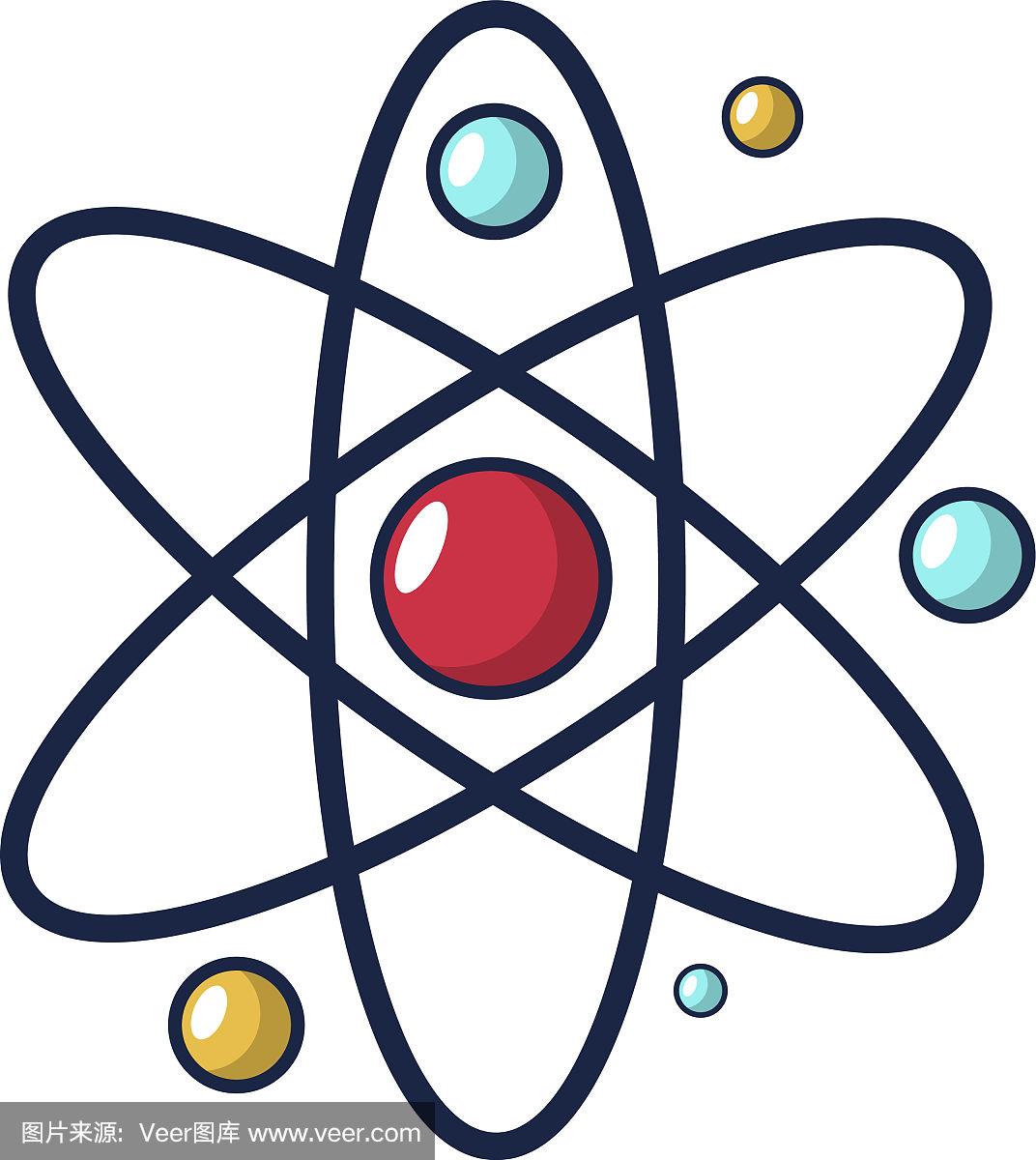 原子图标卡通风格