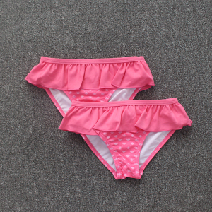 小可折扣  ▏女童游泳短裤儿童三角泳装小女孩宝宝时尚花边泳裤