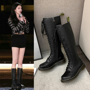 高筒靴明星同款图片