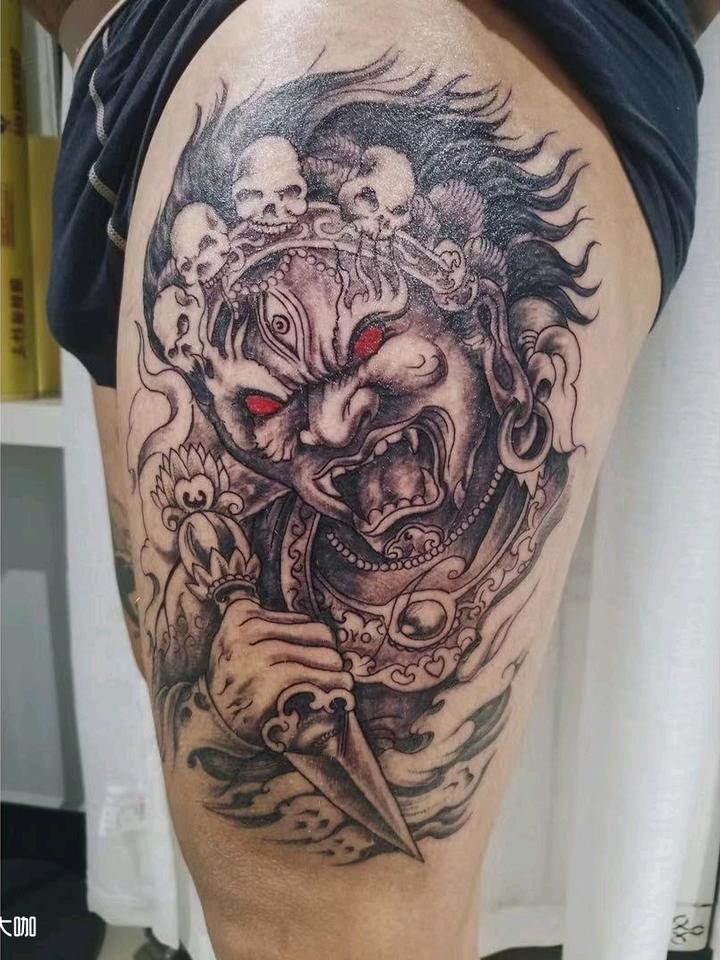 大黑天_纹身图案手稿图片_弥芥间的纹身作品集