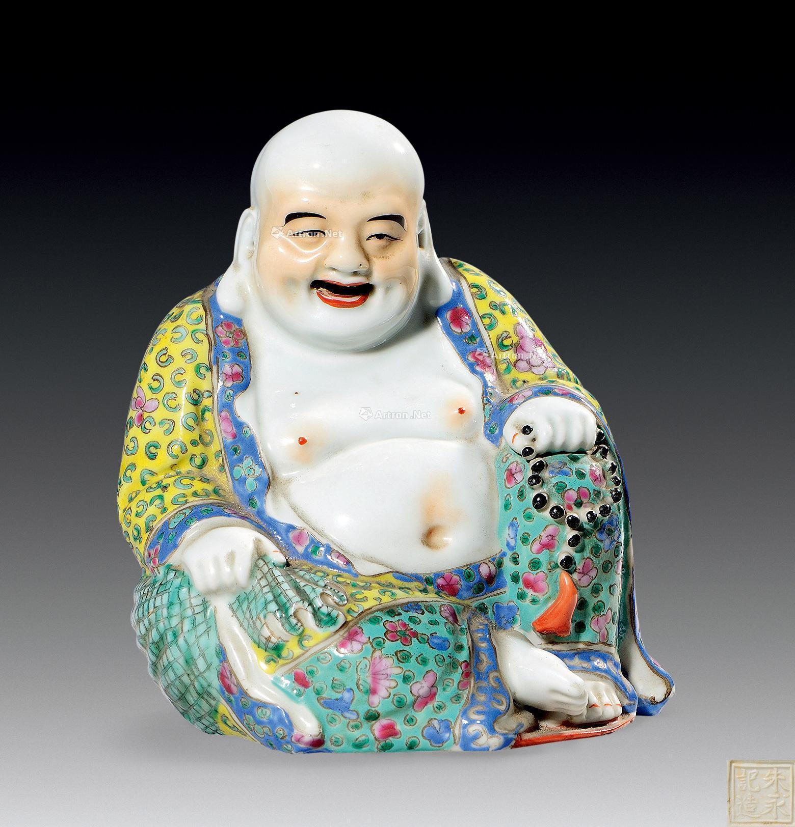 【清 粉彩弥勒佛】拍卖品_图片_价格_鉴赏_清代粉彩瓷器_雅昌艺术品
