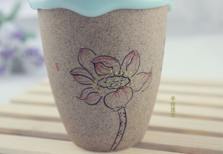 手绘莲花图案展示