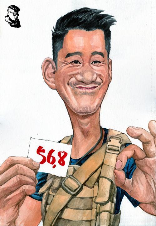 吴京漫画图片 吴京卡通头像图片吴京简笔画 手绘 线稿 13121014动漫