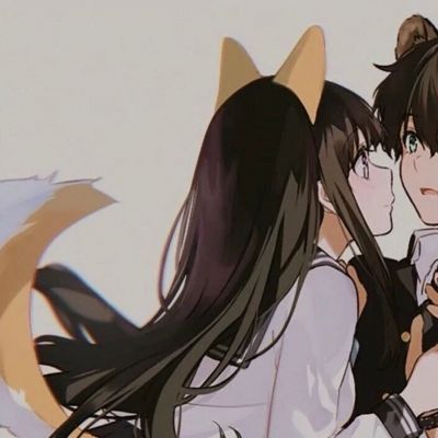 情侣头像动漫一男一女两张分开