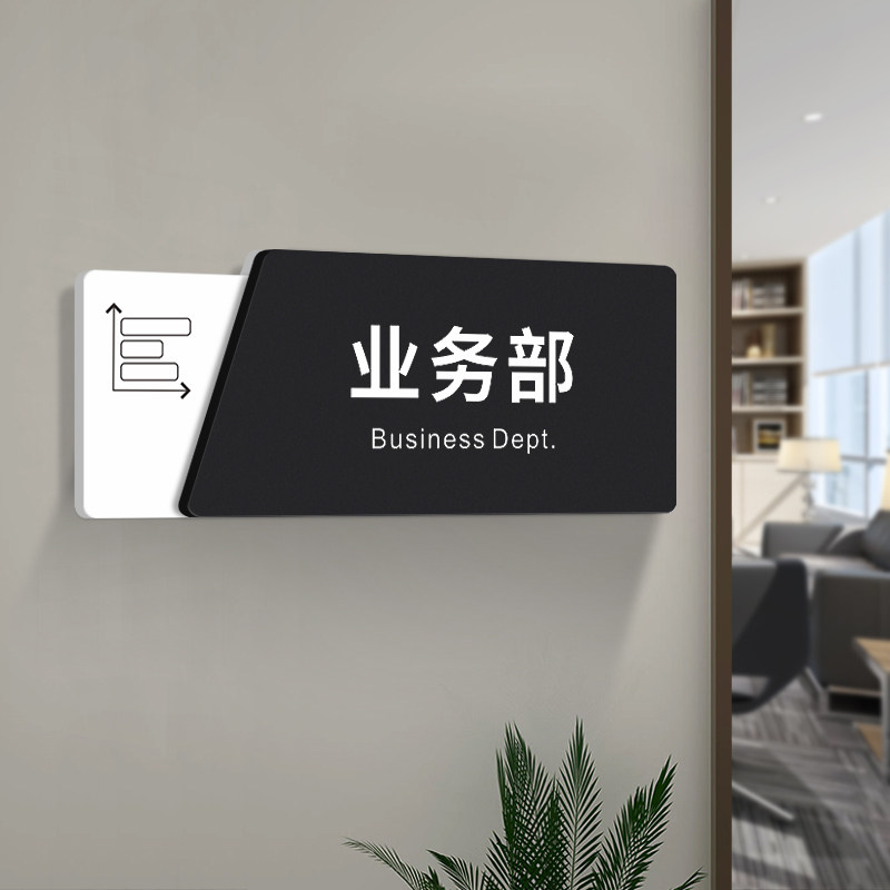 亚克力高档门牌董事长室会议室办公区部门提示牌设计部创意订制公司