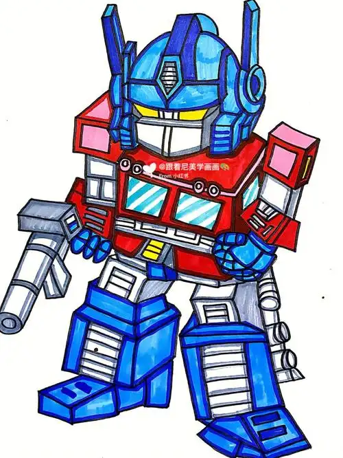 变形金刚擎天柱手绘