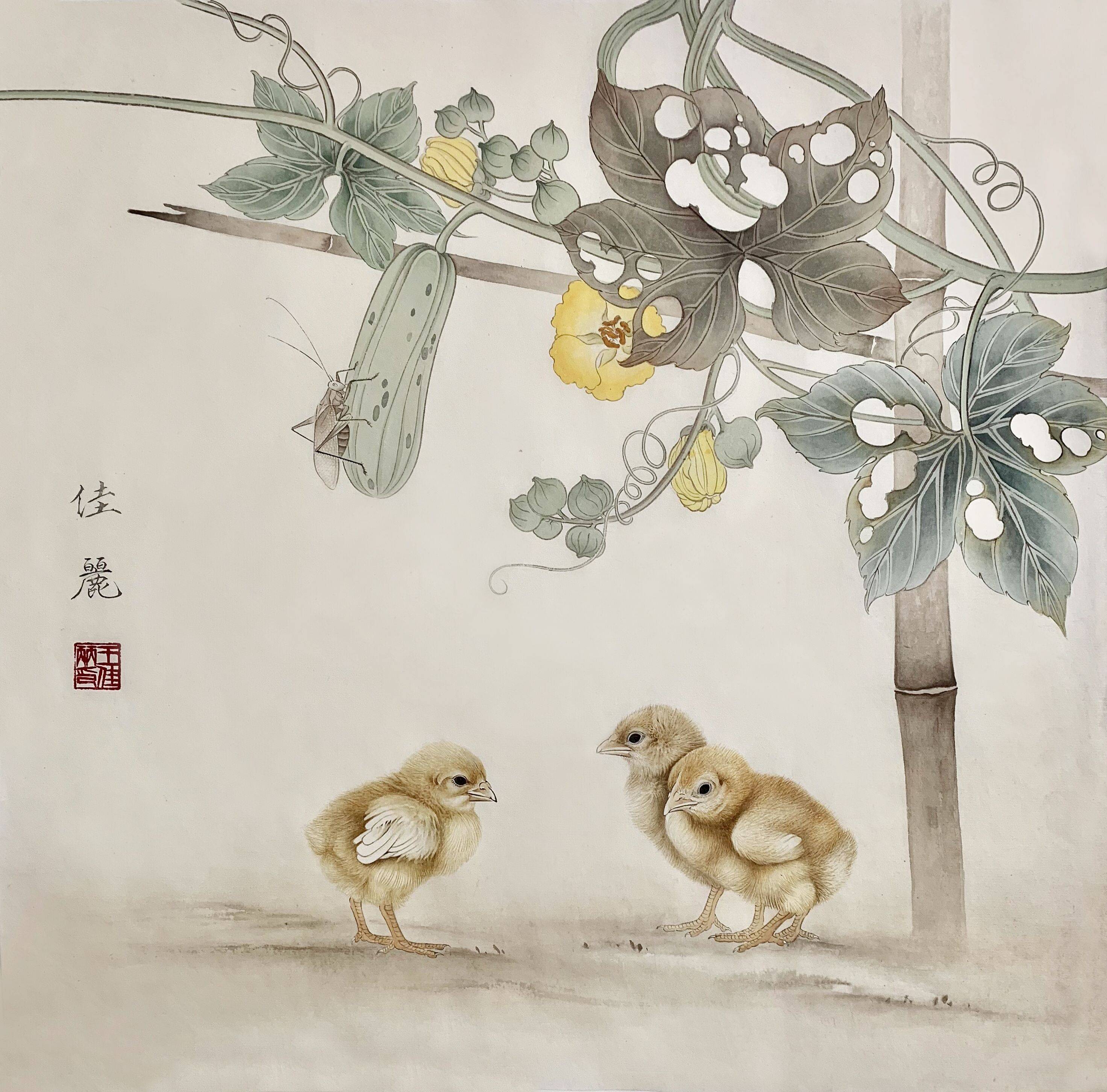 清新雅逸——记天津画家王佳丽工笔动物画