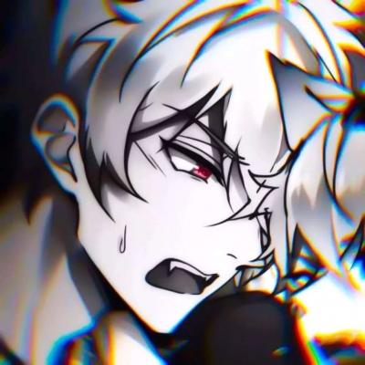 云曦:冷酷高冷黑白动漫男头男生头像