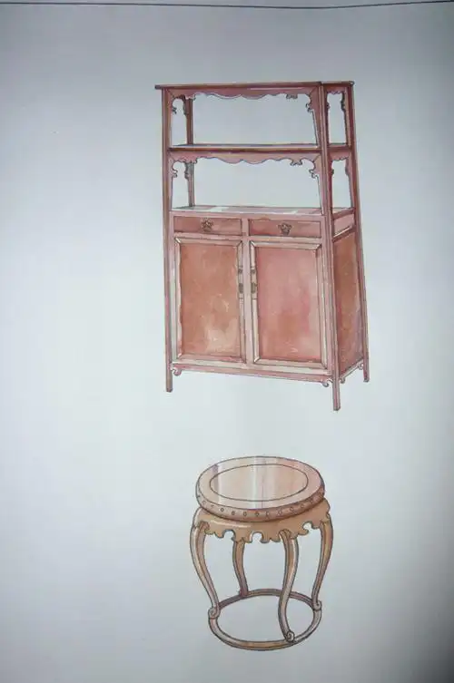 被收藏的作品二明清家具改造水彩