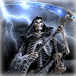 死神简笔画带镰刀