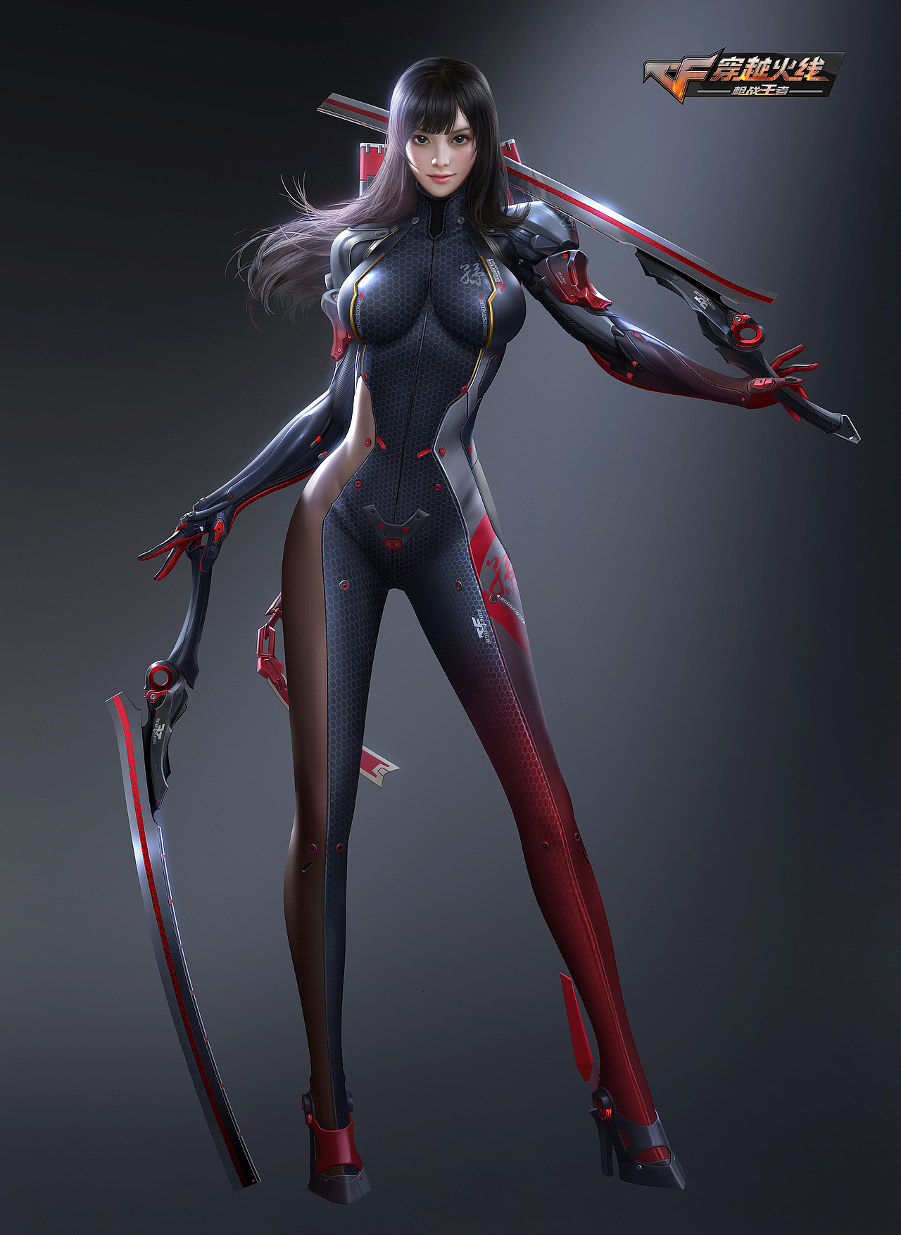 为游戏《穿越火线》创作的角色立绘和宣传海报