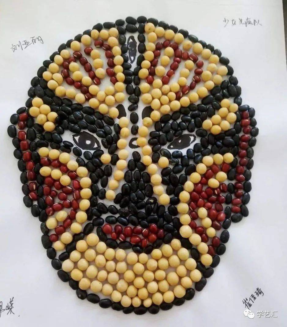 种子画一颗一粒想法多种子画中乐趣多