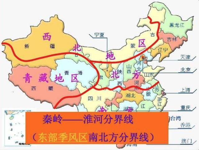 中国南北分界线,横穿的省份较为"尴尬",南北方人傻傻分不清楚