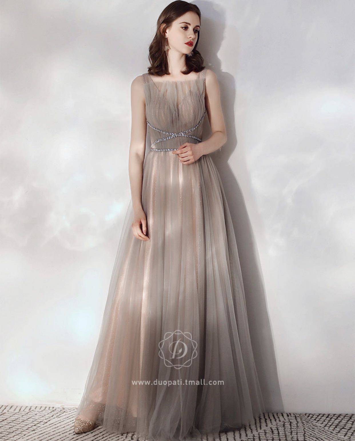 敬酒伴娘晚礼服女长款2019新款超仙洋装生日主持礼服