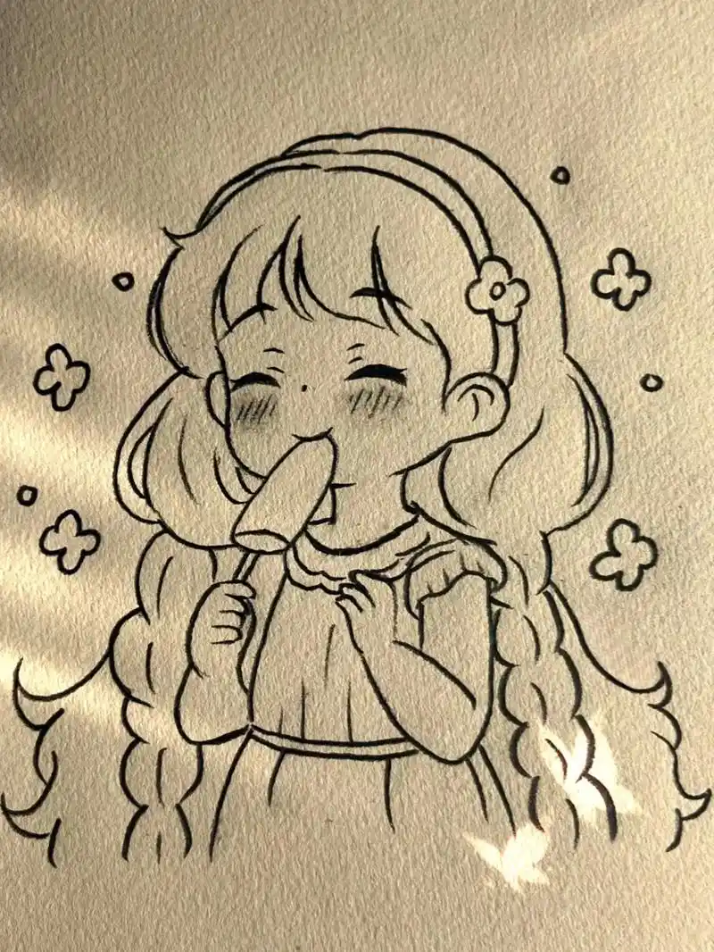 简笔画详细教程 #手绘临摹 #古风女孩 如果真的释怀不了 - 抖音