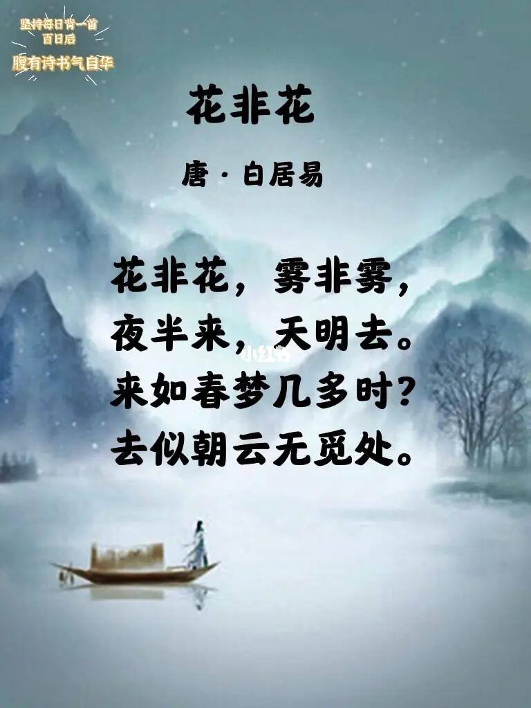 每日诗词|《花非花》71白居易92