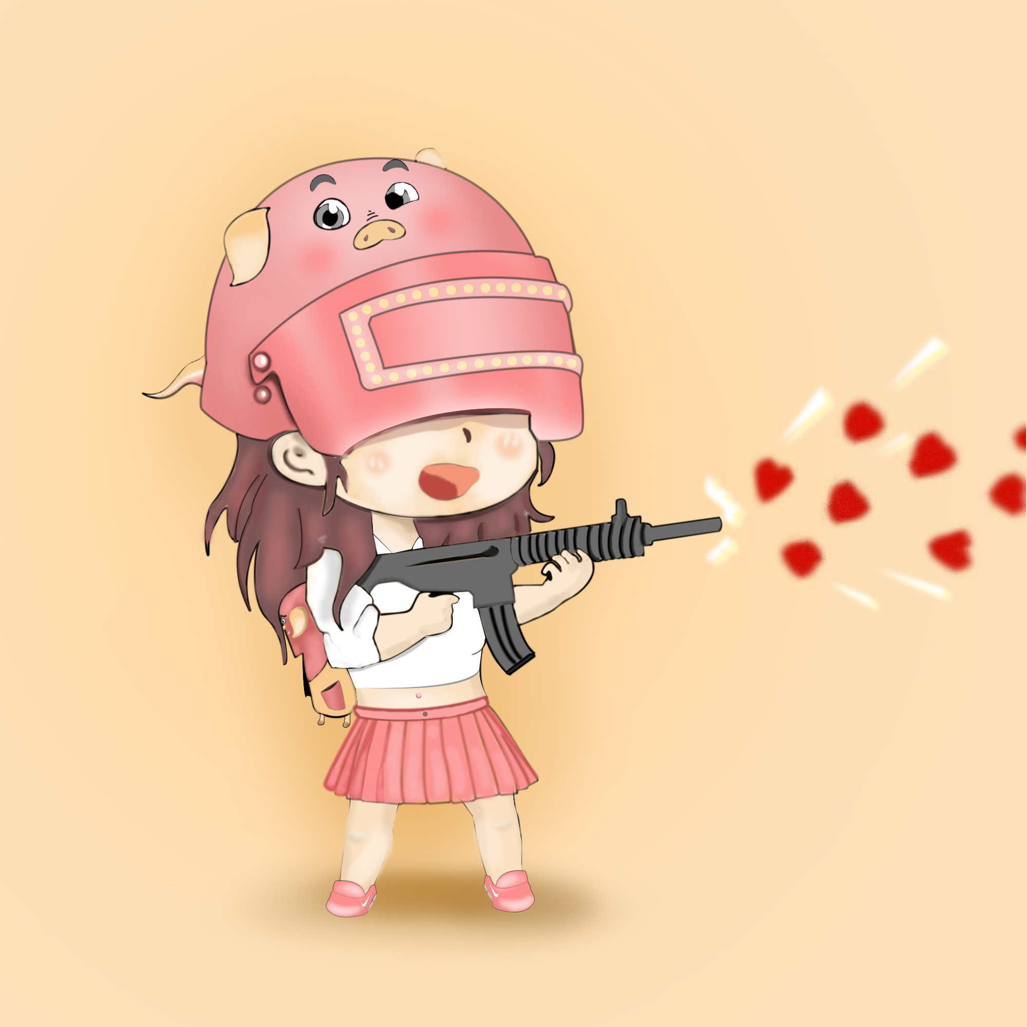 吃鸡情侣头像(ps手绘)