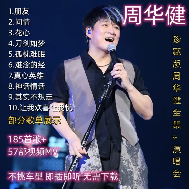 (newsmy)周华健经典老歌mp3车用车载无损音乐u盘无视频mv 16g全歌曲
