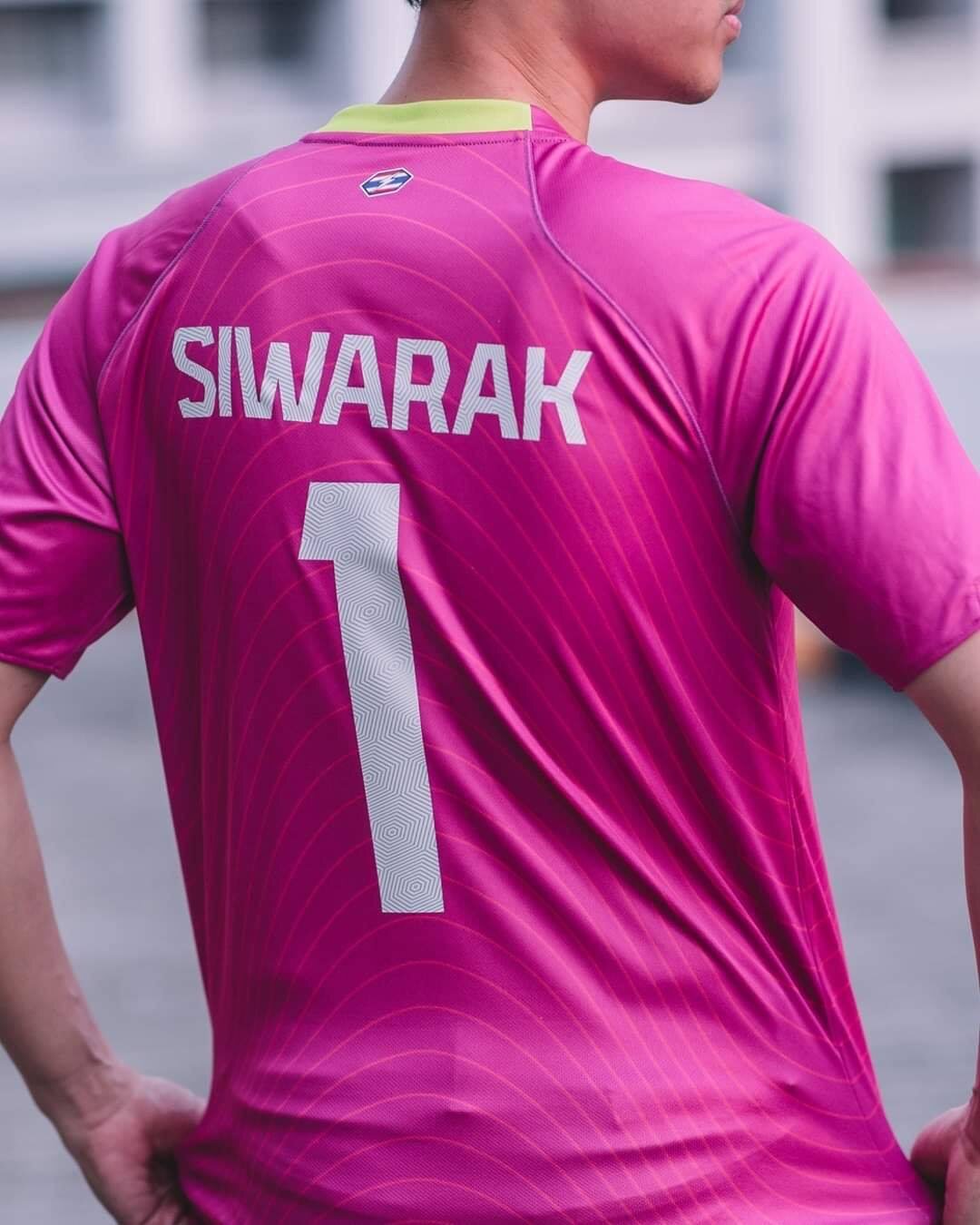 武里南联2020赛季亚冠门将孔雀玫瑰红短袖足球服