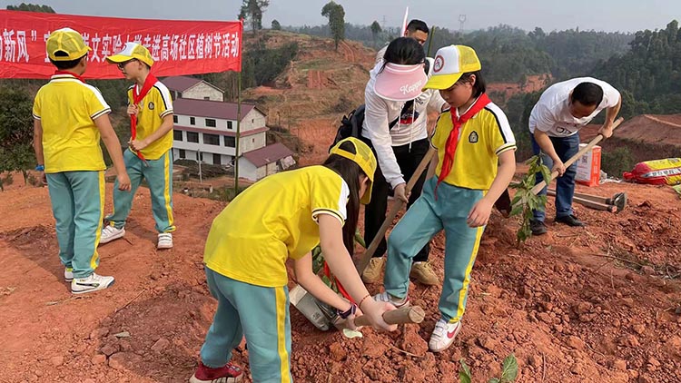 宜宾叙州植树节植下摇钱树