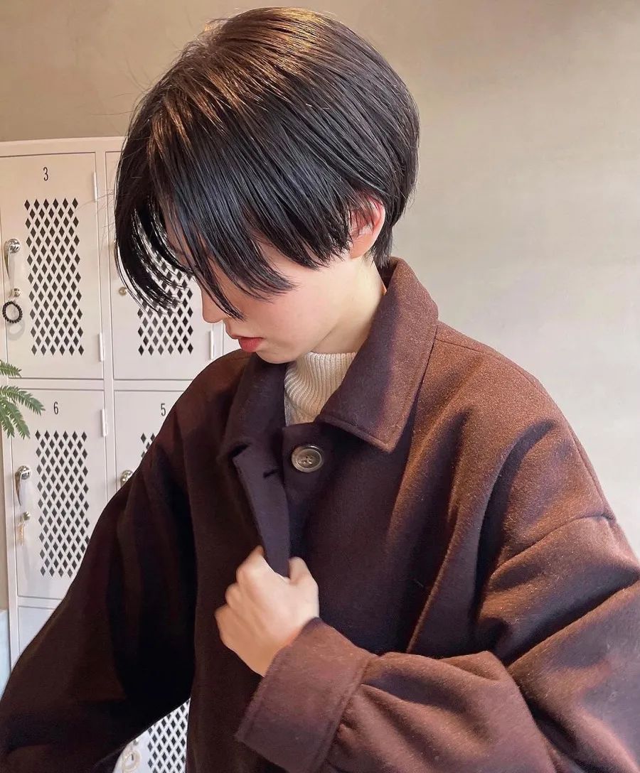中性日系短发 微湿纹理超帅的!