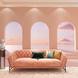 直播背景墙装饰布景