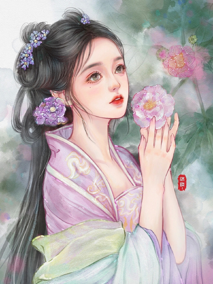 古风唯美##手绘头像##女生头像##民族风