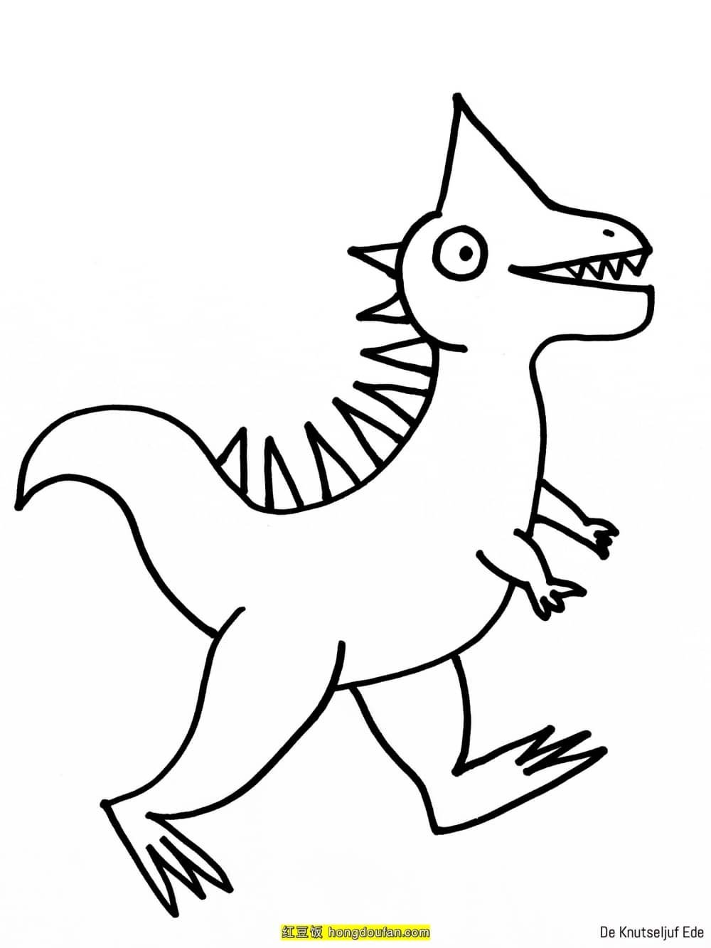 12张手绘恐龙简笔画!初学者的如何画恐龙?