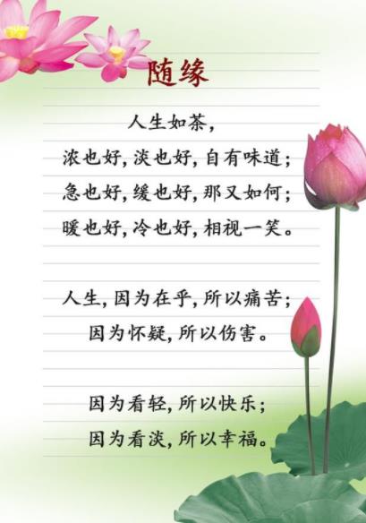 看淡看开无所谓图片,一切看淡一切随缘的图片