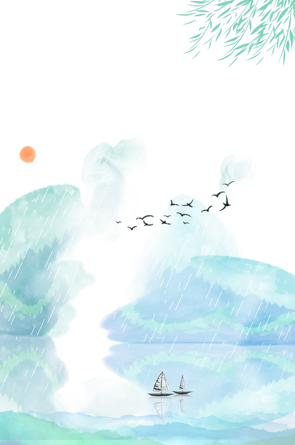 清新淡雅古风背景6素材免费下载_觅元素