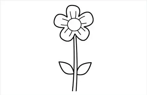小花简笔画幼儿 简笔画花朵图片简略过程图