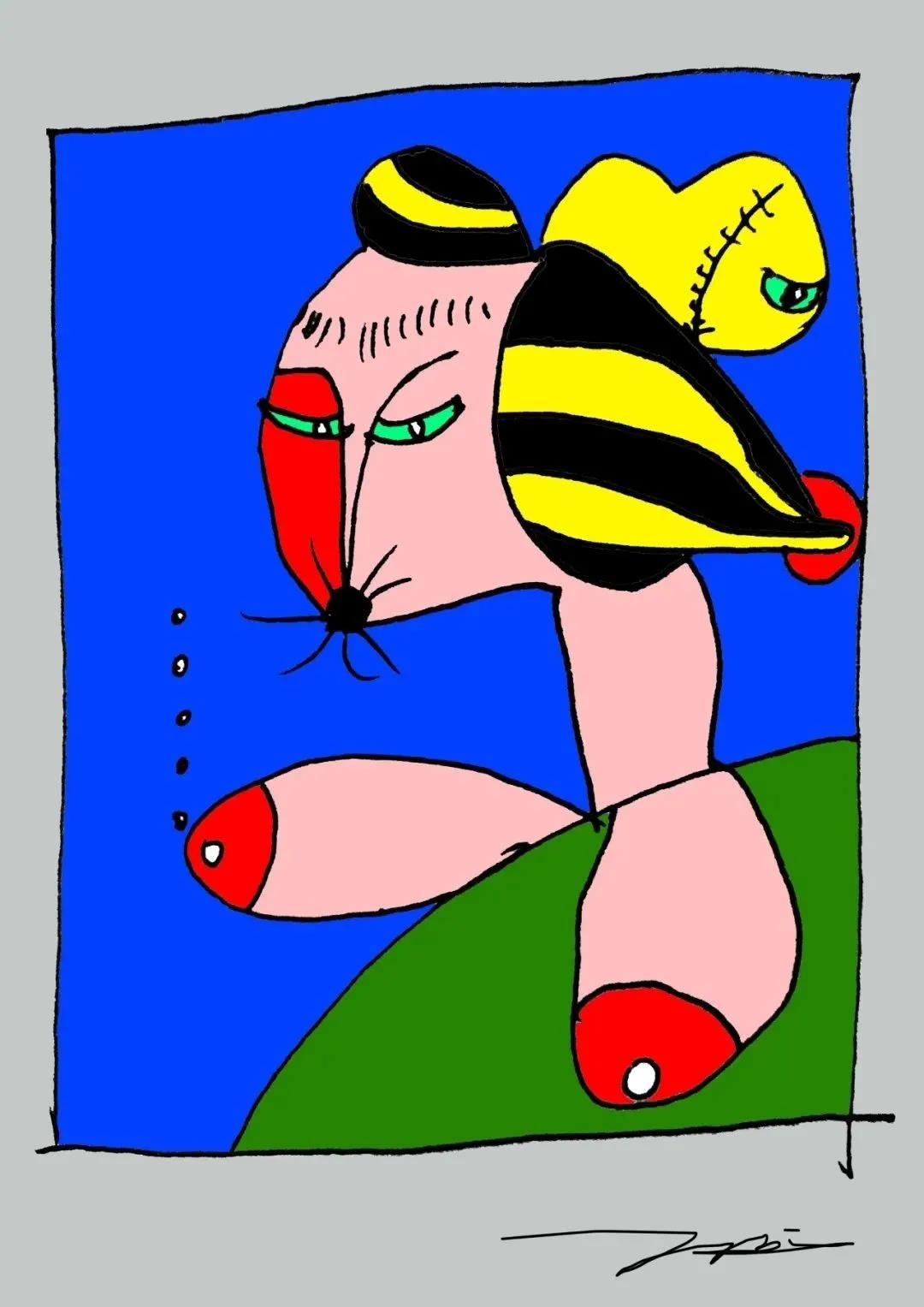 济南90后小伙闭关30天创作百幅前卫抽象画作,一个用灵魂画画的艺术