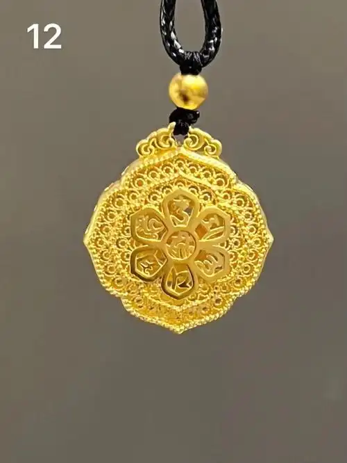 古法传家金99古法金挂坠永恒的经典 工艺精美大气,寓意吉祥美好