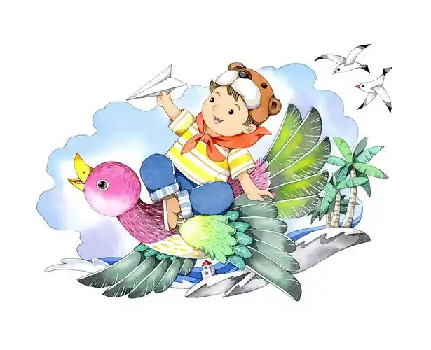 手绘一套幼儿园课程封面|插画|儿童插画|黑白边缘插画 - 原创作品