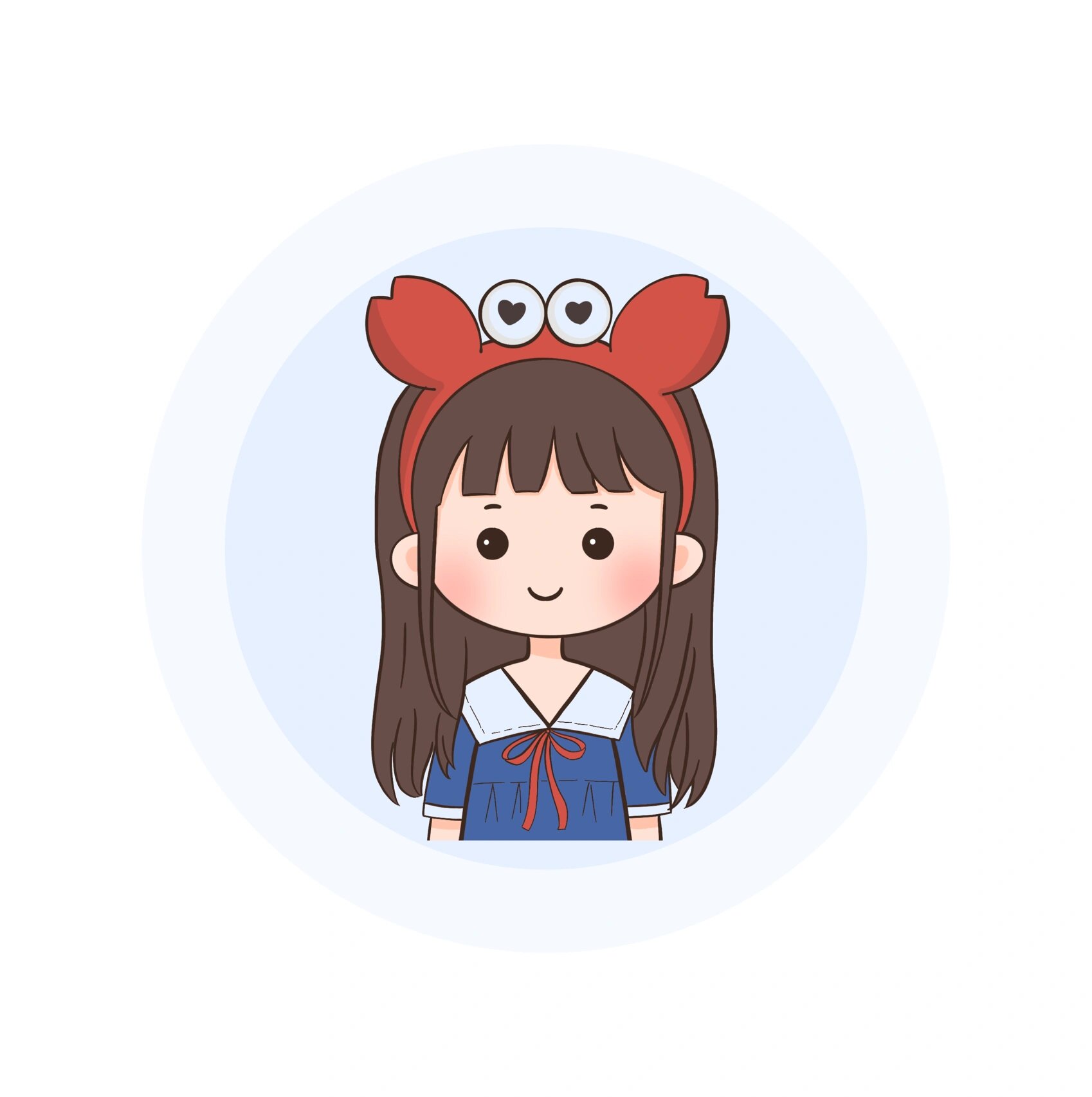 简笔画|q版人物小女孩可爱头像分享～ - 卡通头像凑齐九宫格了,整理一