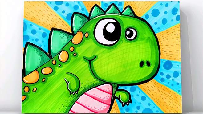 「马克笔儿童画」拳头变小恐龙,神奇的手掌画-母婴亲子视频-搜狐视频