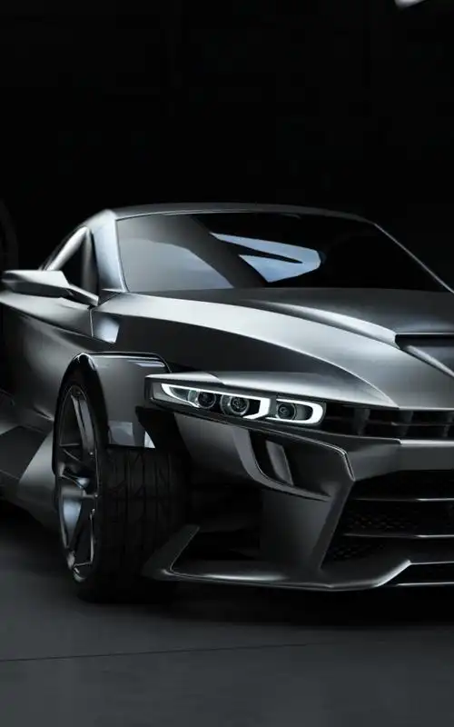 黑色超级跑车黑色背景,汽车-手机壁纸