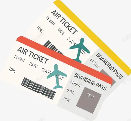 飞机票手绘