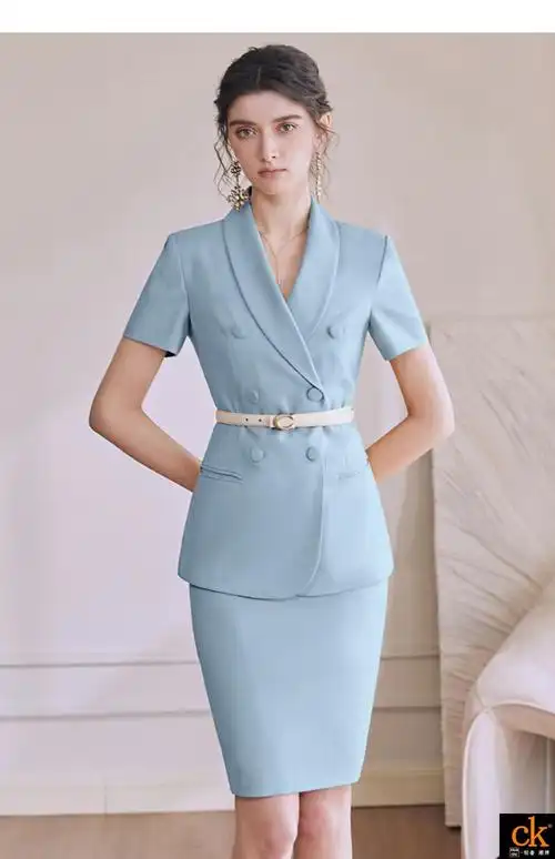 huaduck国际品牌轻奢侈职业装季西装套装女神范高端西服正装职场ol感