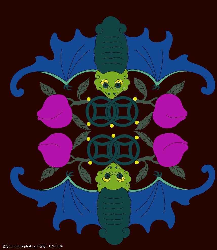 动物花纹蝙蝠素材图片