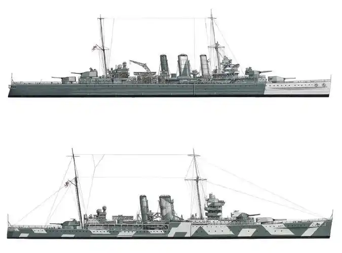 【鱼鹰社】二战英国重巡洋舰
