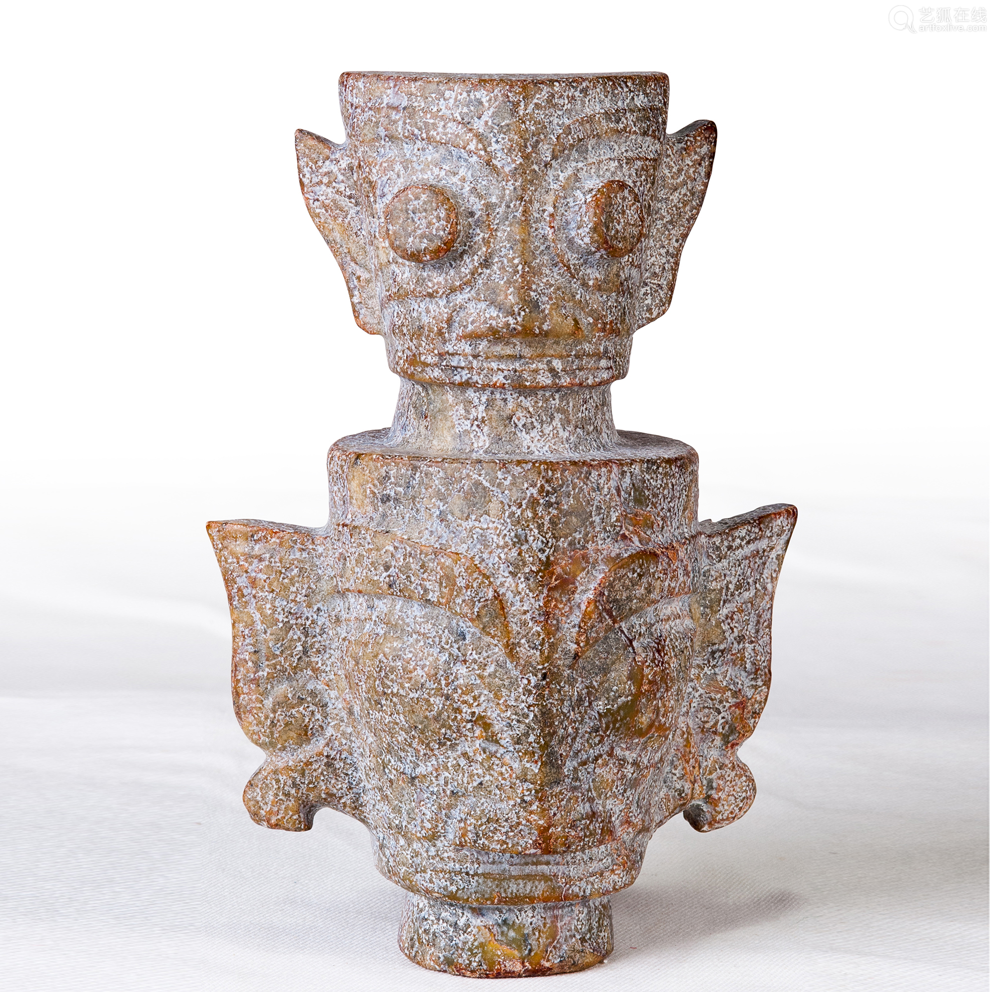 三星堆玉石人头像